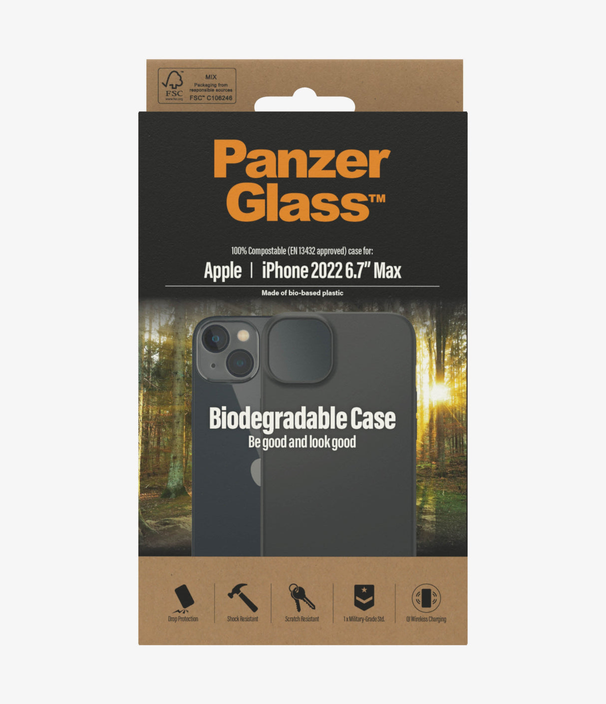 PanzerGlass Biodegradable Case - Apple iPhone 14 Plus - Black