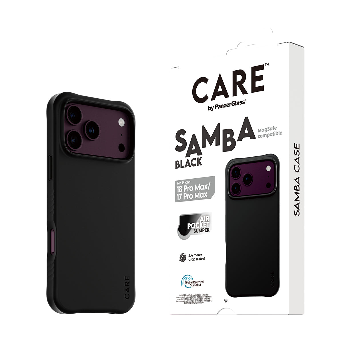 CARE by PanzerGlass Fashionable Case Samba Black w. MagSafe Apple iPhone 18 Pro Max