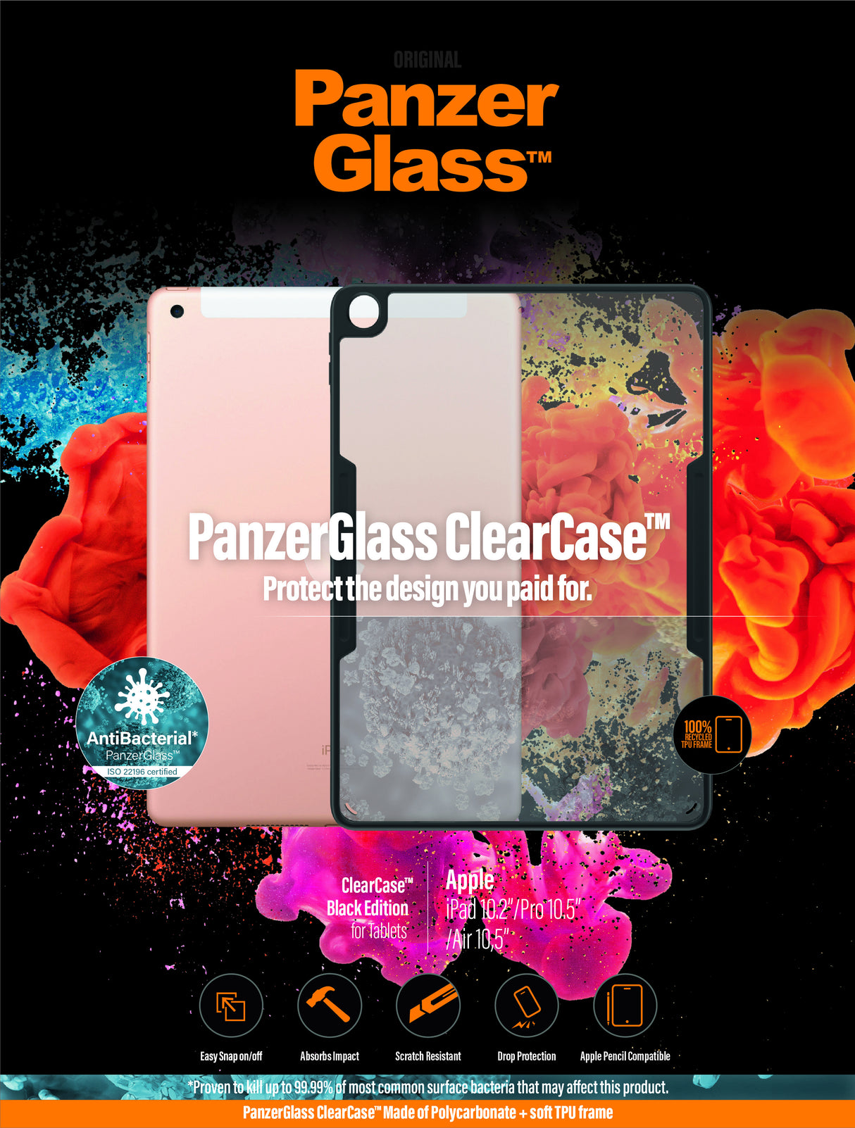 PanzerGlass ClearCase Apple iPad 10.2"/ iPad Pro/Air 10.5" - Clear