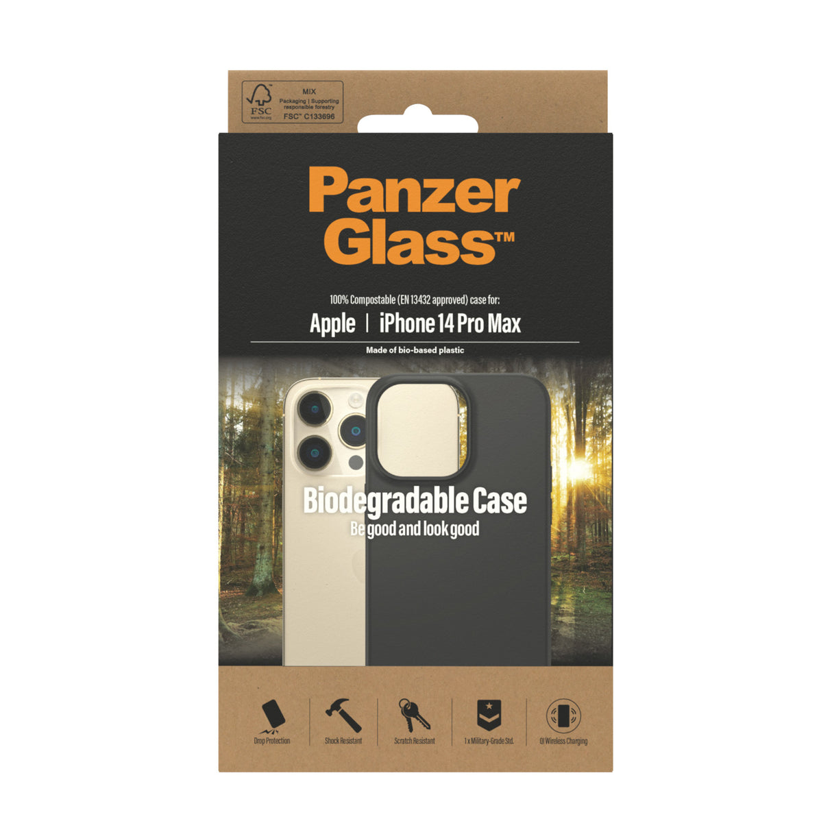PanzerGlass Biodegradable Case - Apple iPhone 14 Pro Max - Black