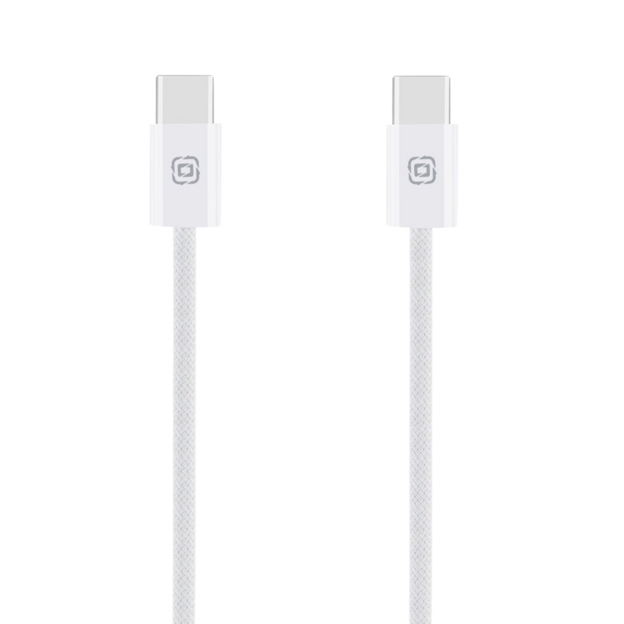 OBAL:ME Super Fast USB-C/USB-C Braided Cable 60W 1m White