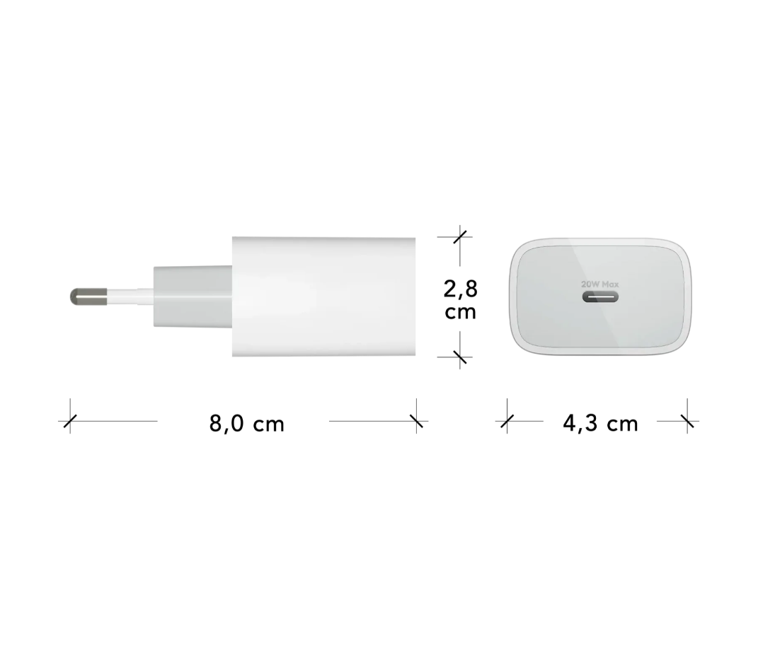 Dbramante Re-charge - Wall Charger - USB-C 20W EU - White