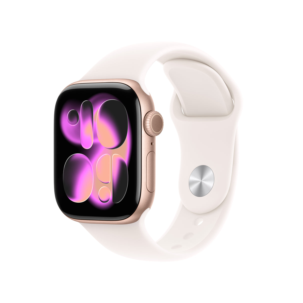 *Apple Watch Series 11 GPS + Cellular 42mm Rose Gold Aluminium Case with Light Blush Sport Band - S/M