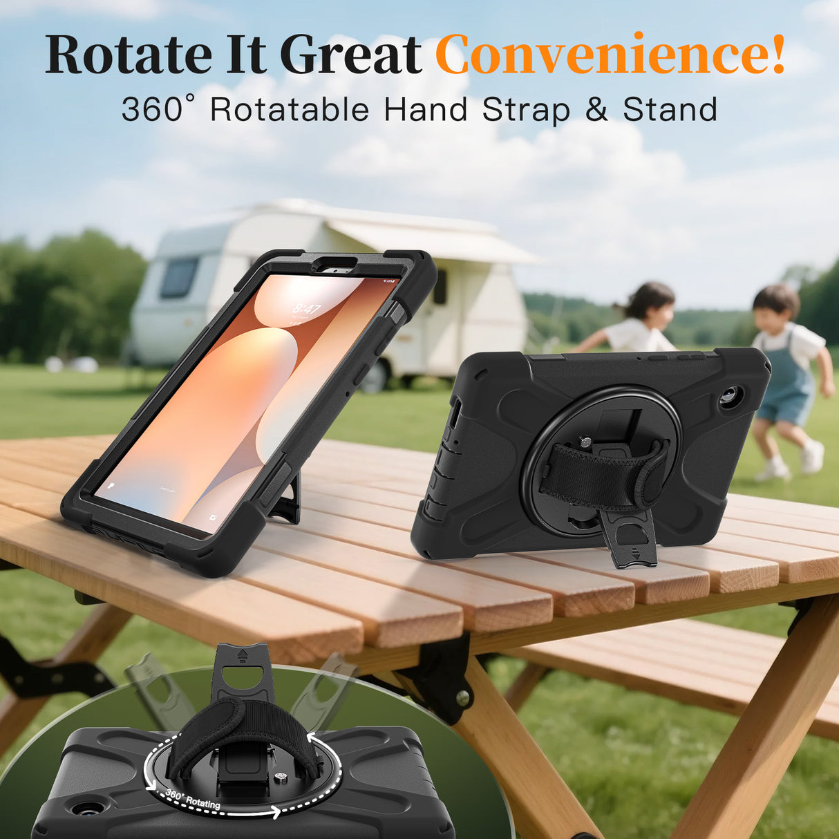 DK Protective Cover incl. handle & Strap without front screen, cover for Samsung Tab A11+