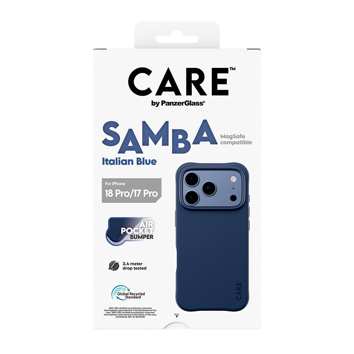 CARE by PanzerGlass Fashionable Case Samba Blue w. MagSafe Apple iPhone 18 Pro