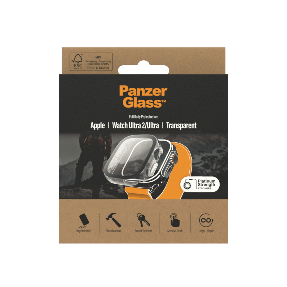 PanzerGlass Apple Watch Ultra 49mm - Screen Protector - Transparent - Full Body