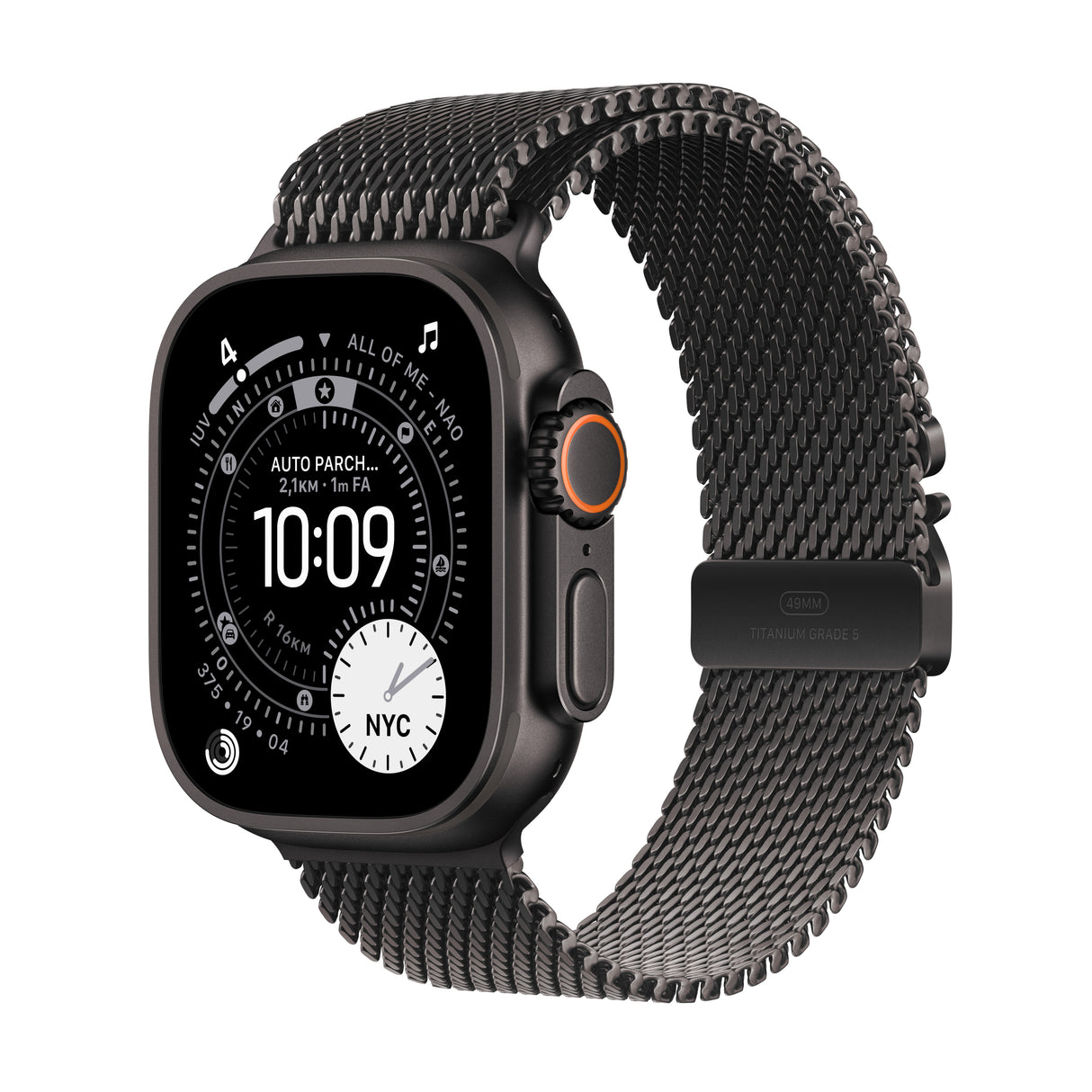 *Apple Watch Ultra 3 GPS + Cellular 49mm Black Titanium Case with Black Titanium Milanese Loop - Large
