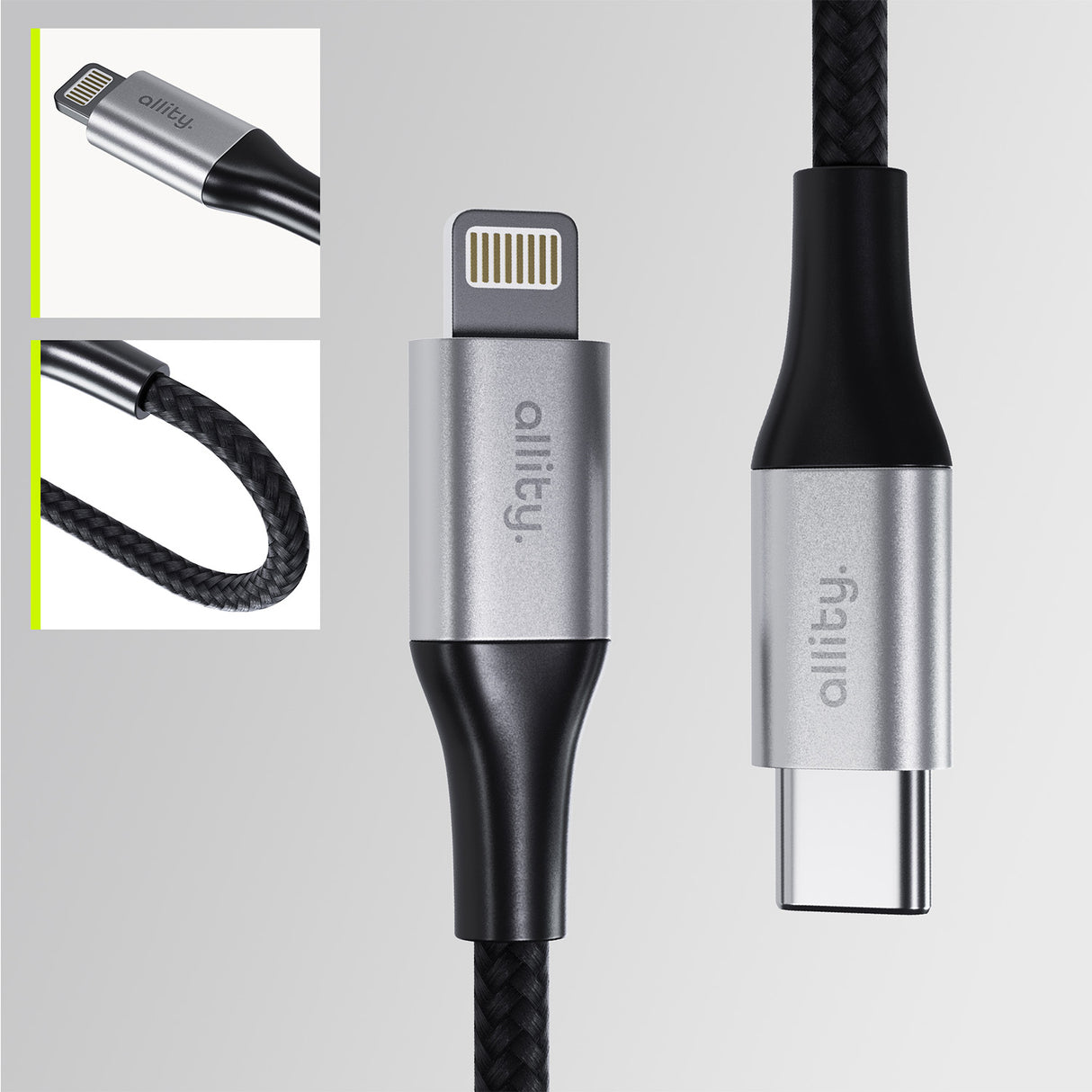 Allity cable AUC-01 USB-C - Lightning 2.0 m 27W black