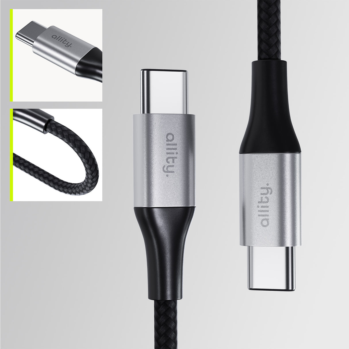 Allity cable AUC-01 USB-C - USB-C 1.0 m 100W black