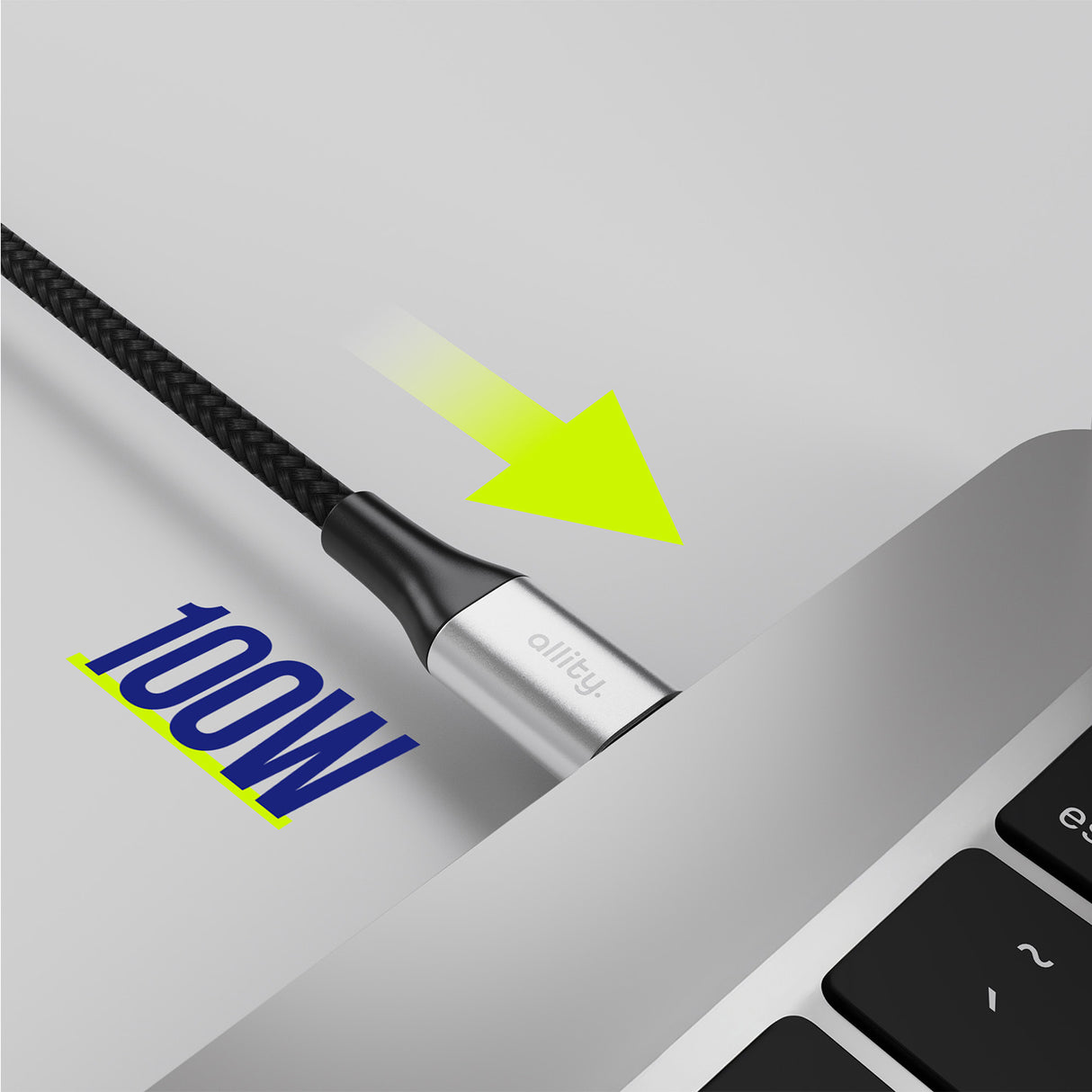 Allity cable AUC-01 USB-C - USB-C 2.0 m 100W black