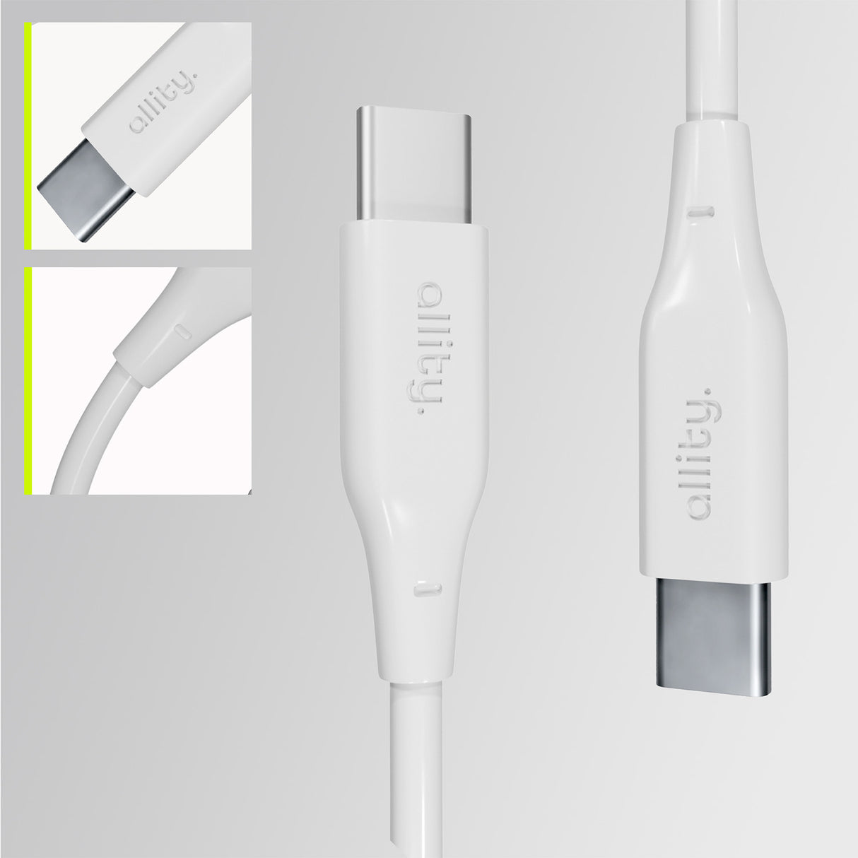 Allity cable AUC-02 USB-C - USB-C 2.0 m 100W white