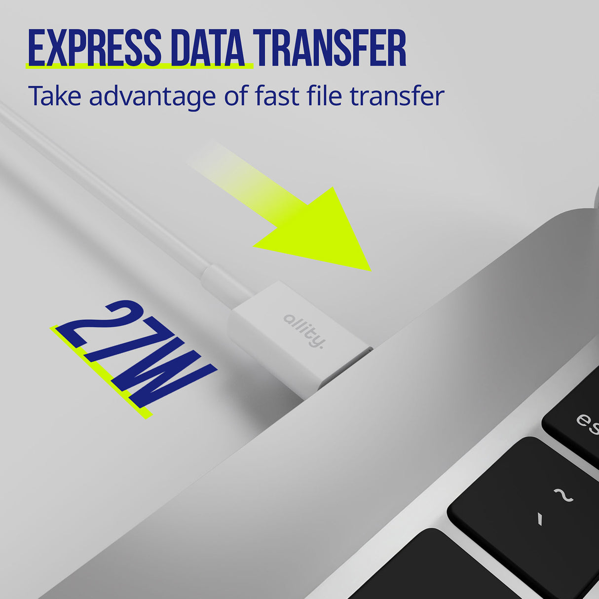 Allity cable AUC-03 USB-C - Lightning 2.0 m 27W white