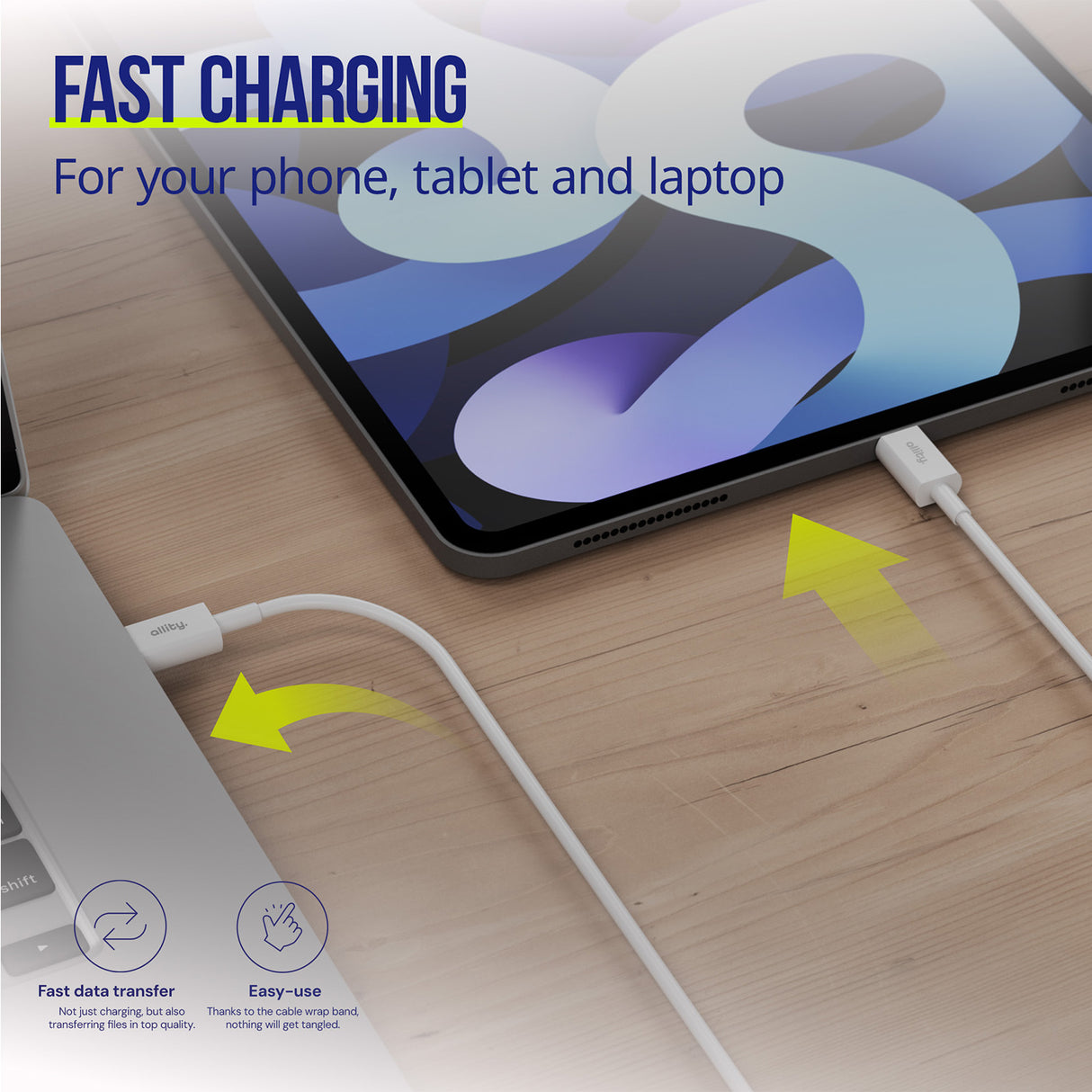 Allity cable AUC-03 USB-C - USB-C 1.0 m 60W white