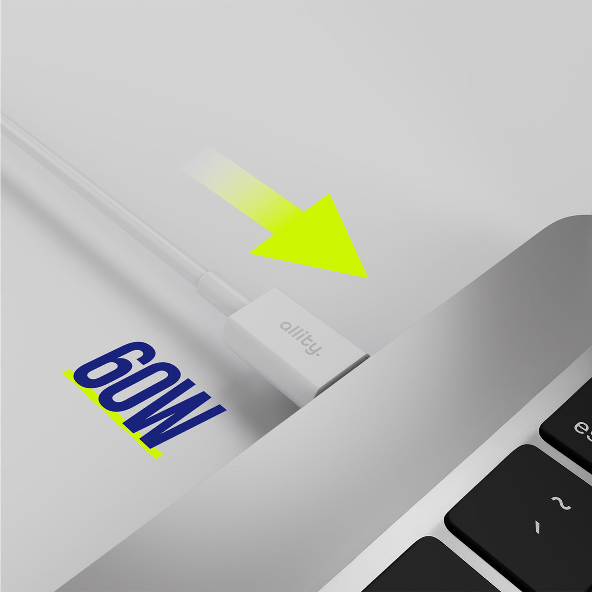 Allity cable AUC-03 USB-C - USB-C 2.0 m 60W white