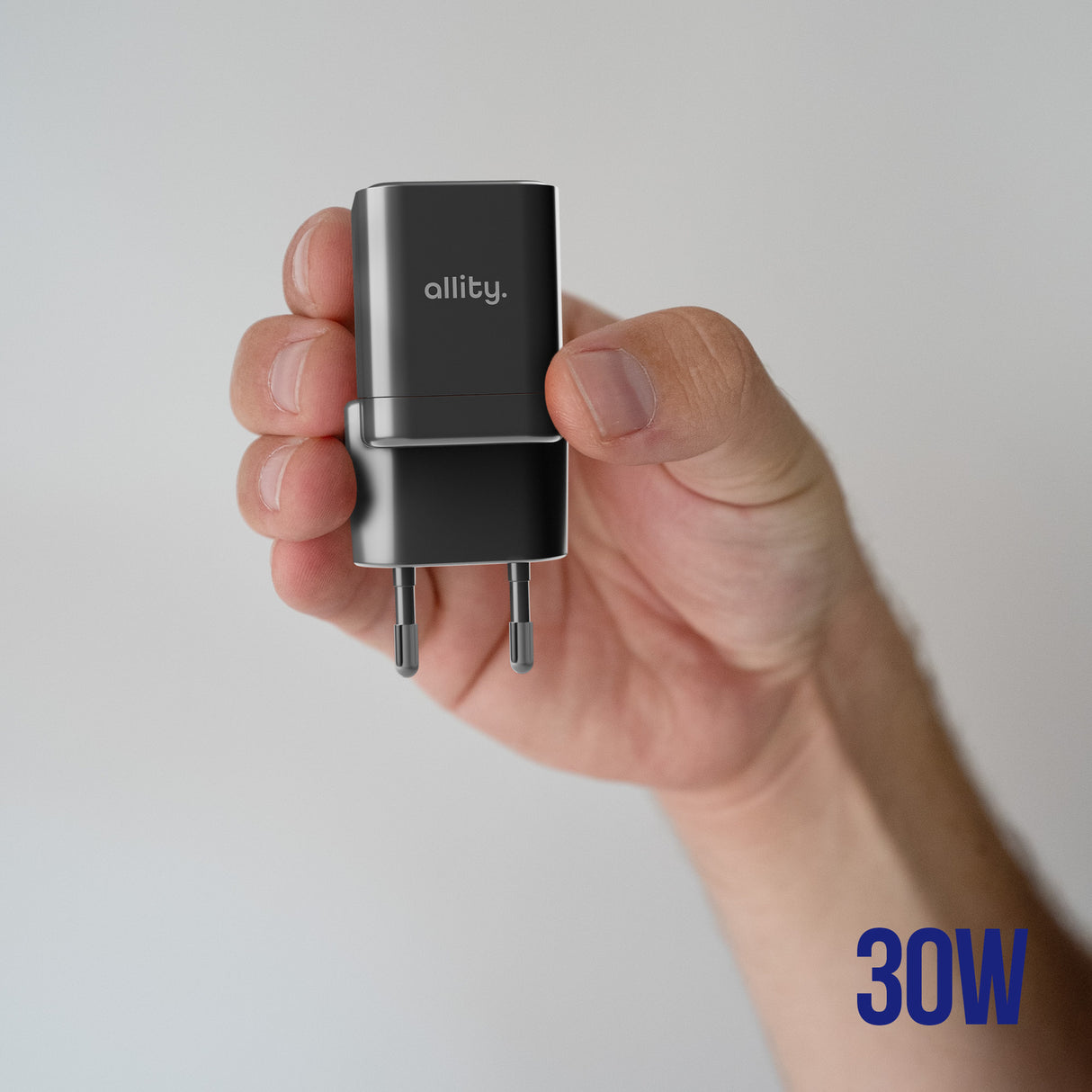 Allity wall charger GaN PD QC ATC-01-30WAC 1x USB-C 1x USB-A 30W black