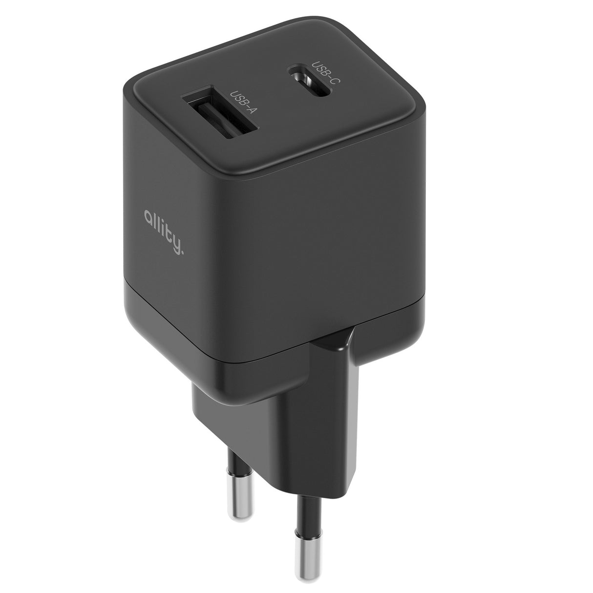 Allity wall charger GaN PD QC ATC-01-30WAC 1x USB-C 1x USB-A 30W black