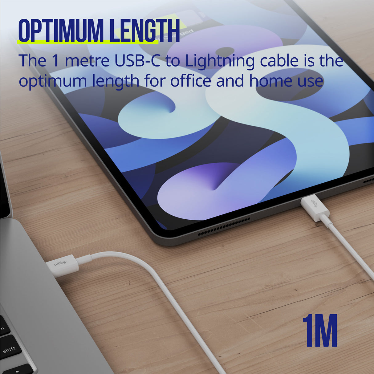 Allity cable AUC-03 USB-C - USB-C 1.0 m 100W white