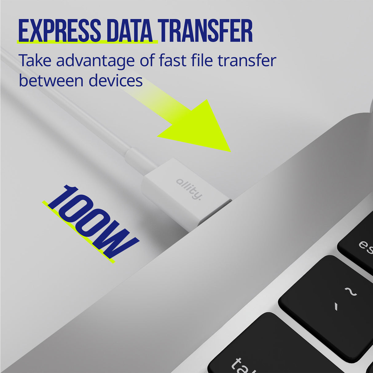 Allity cable AUC-03 USB-C - USB-C 1.0 m 100W white