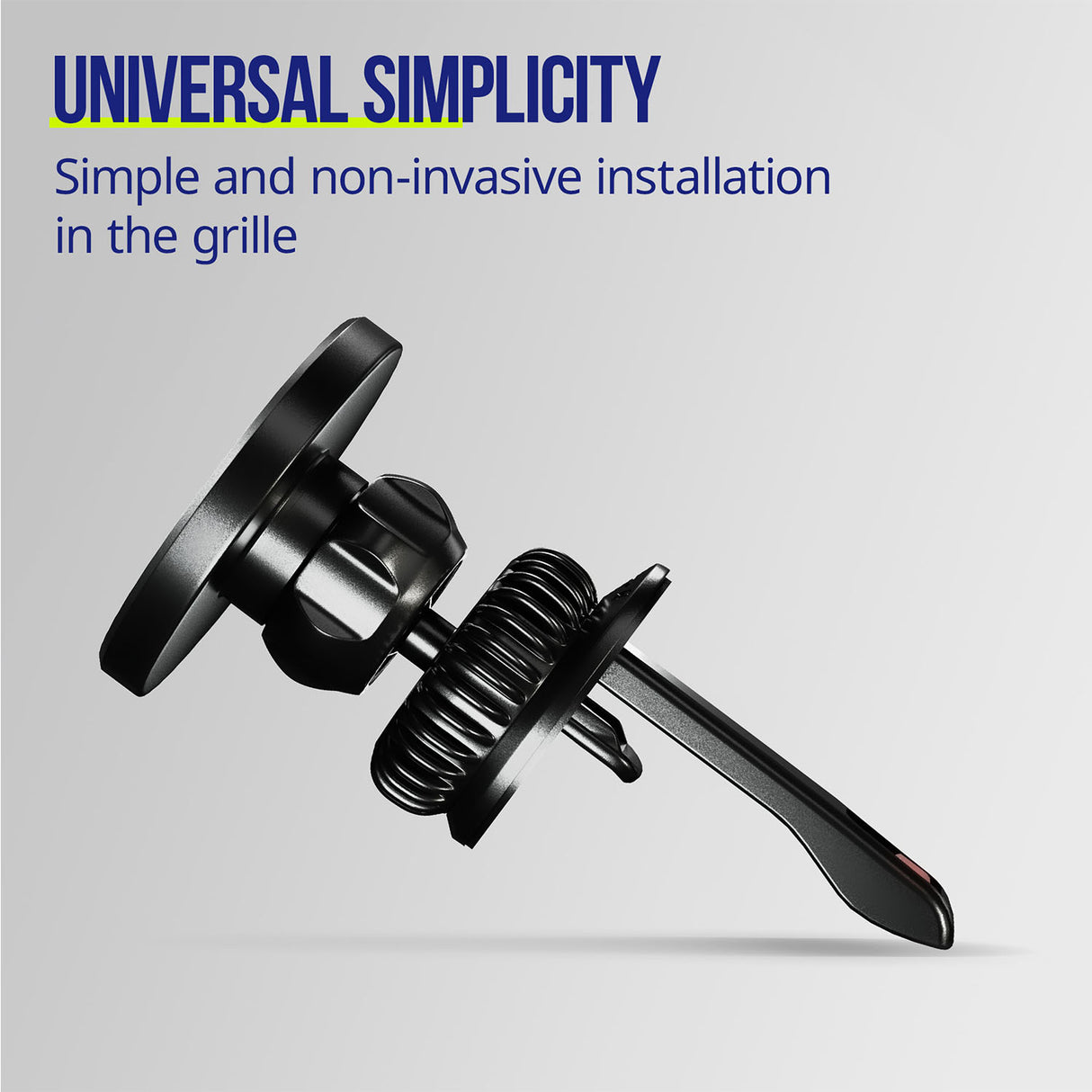 Allity car holder for air vent ACH-300 magnetic with wireless charging black 15W