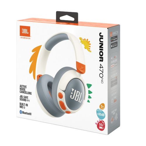 JBL JR470NC Bluetooth trådløse On-Ear hovedtelefoner til børn Hvid EU