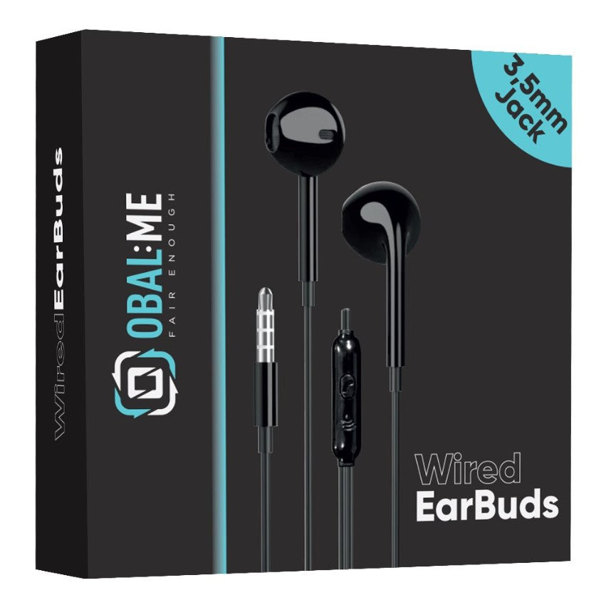 OBAL:ME Wired Earphones 3.5mm Jack Black
