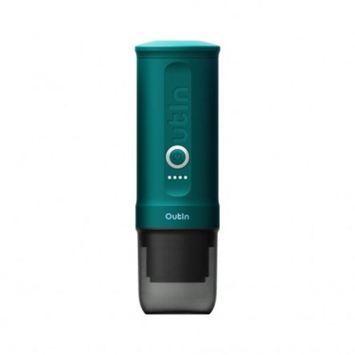 Outin Nano Portable Espresso Machine, 80ml, 7500mAh, Teal EU