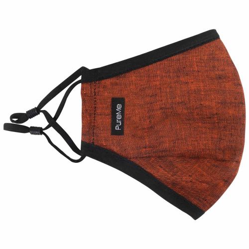 PureMe Genbrugs / Justerbar Maske Linie 2 st. N95- filtre inde i pakken Rust Orange