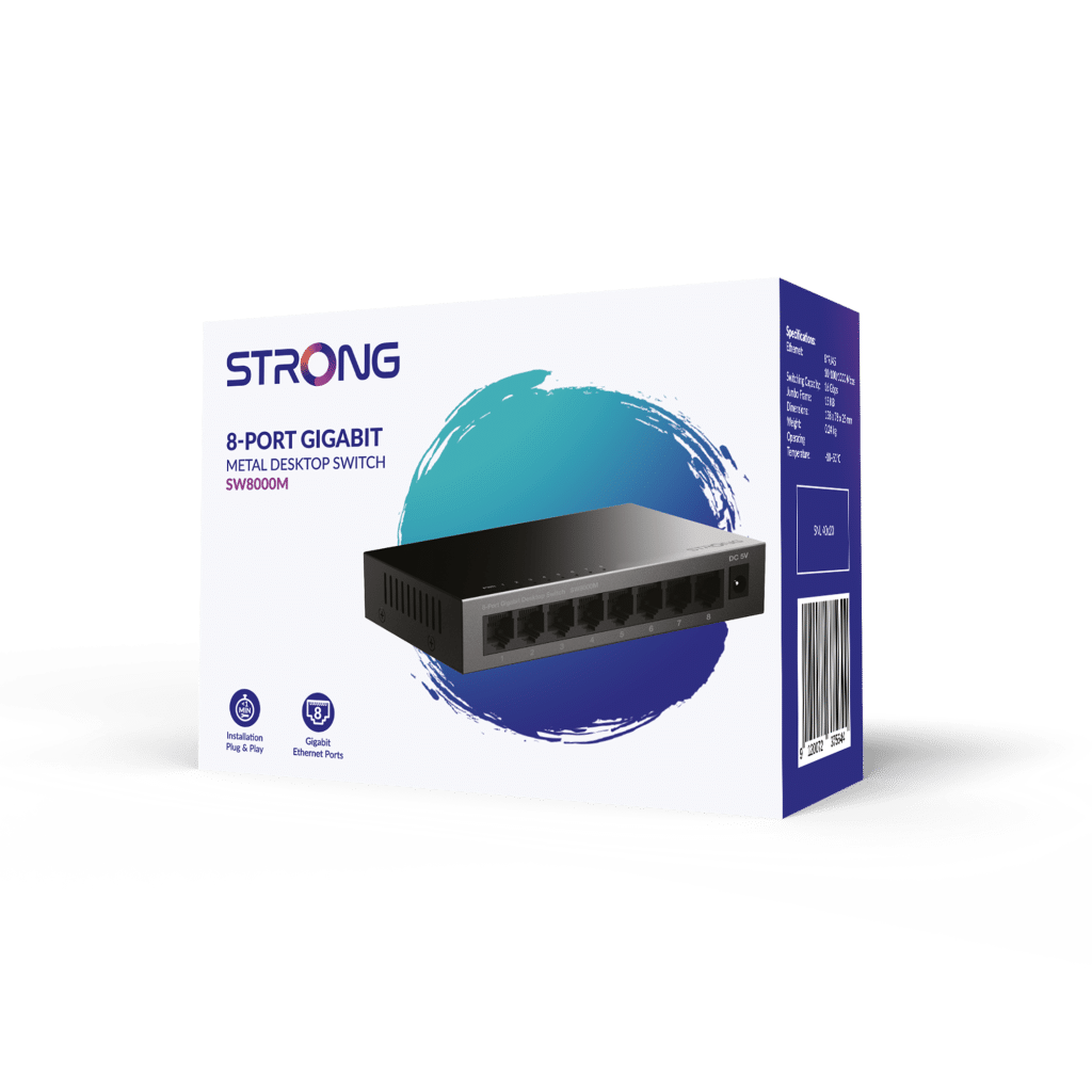 Strong SW8000M 8-port Gigabit Switch - SORT