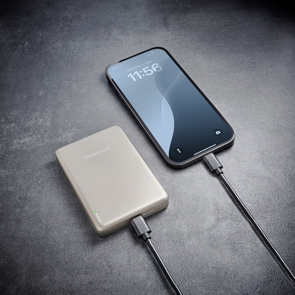 Intenso MW10000 Lithium polymer (LiPo) 10000 mAh Trådløs opladning Champagne