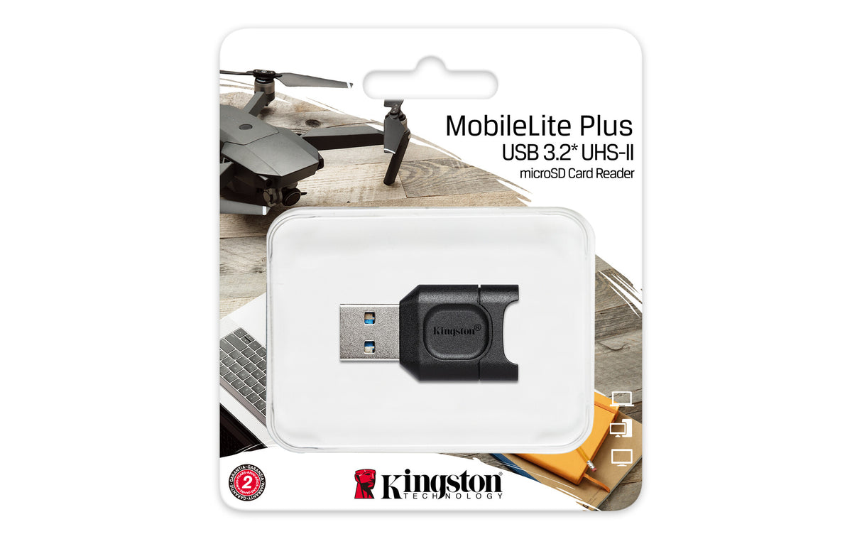 Kingston Technology MobileLite Plus kortlæser USB 3.2 Gen 1 (3.1 Gen 1) Type-A Sort