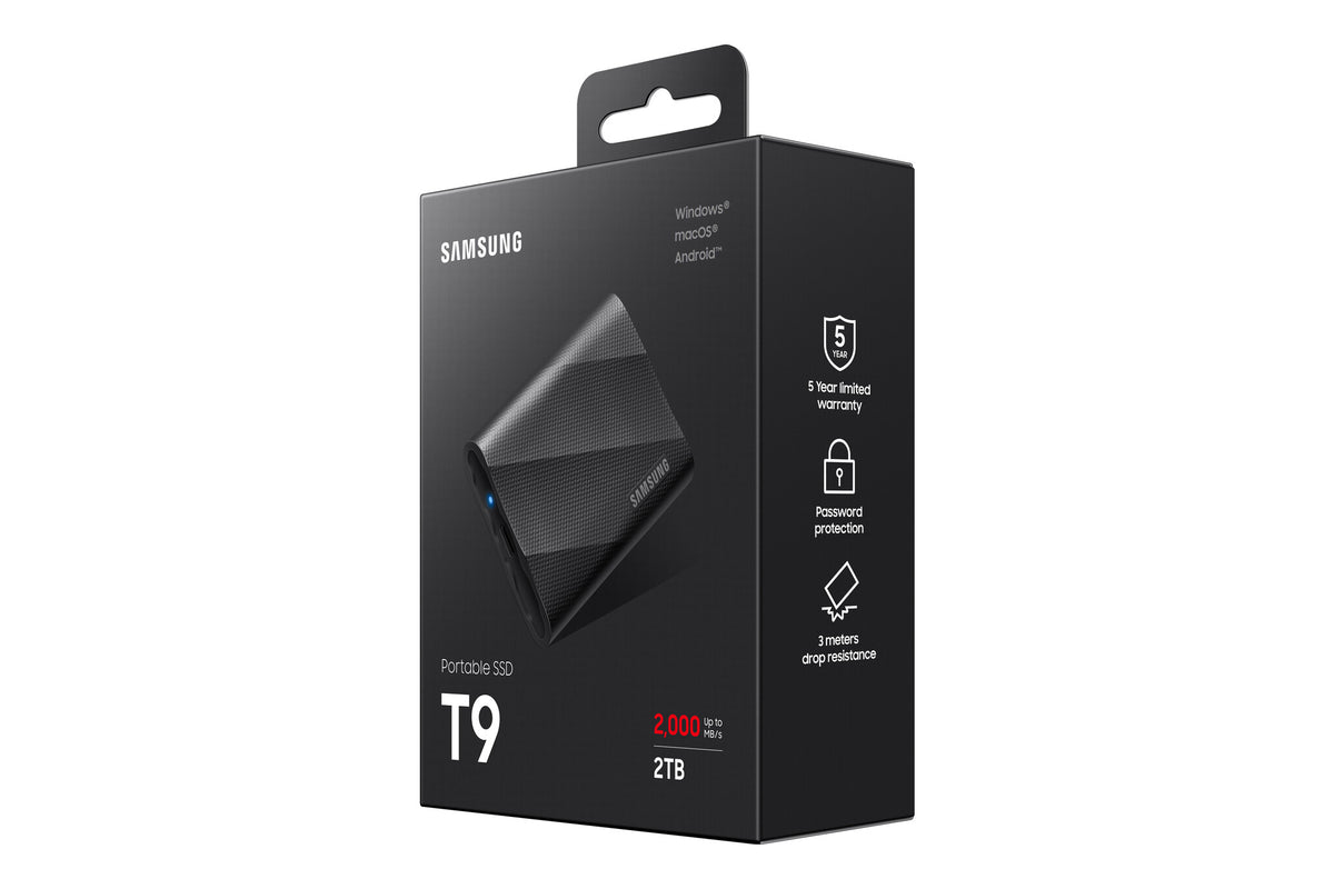 Samsung T9 SSD MU-PG2T0B 2TB USB 3.2 Gen 2x2