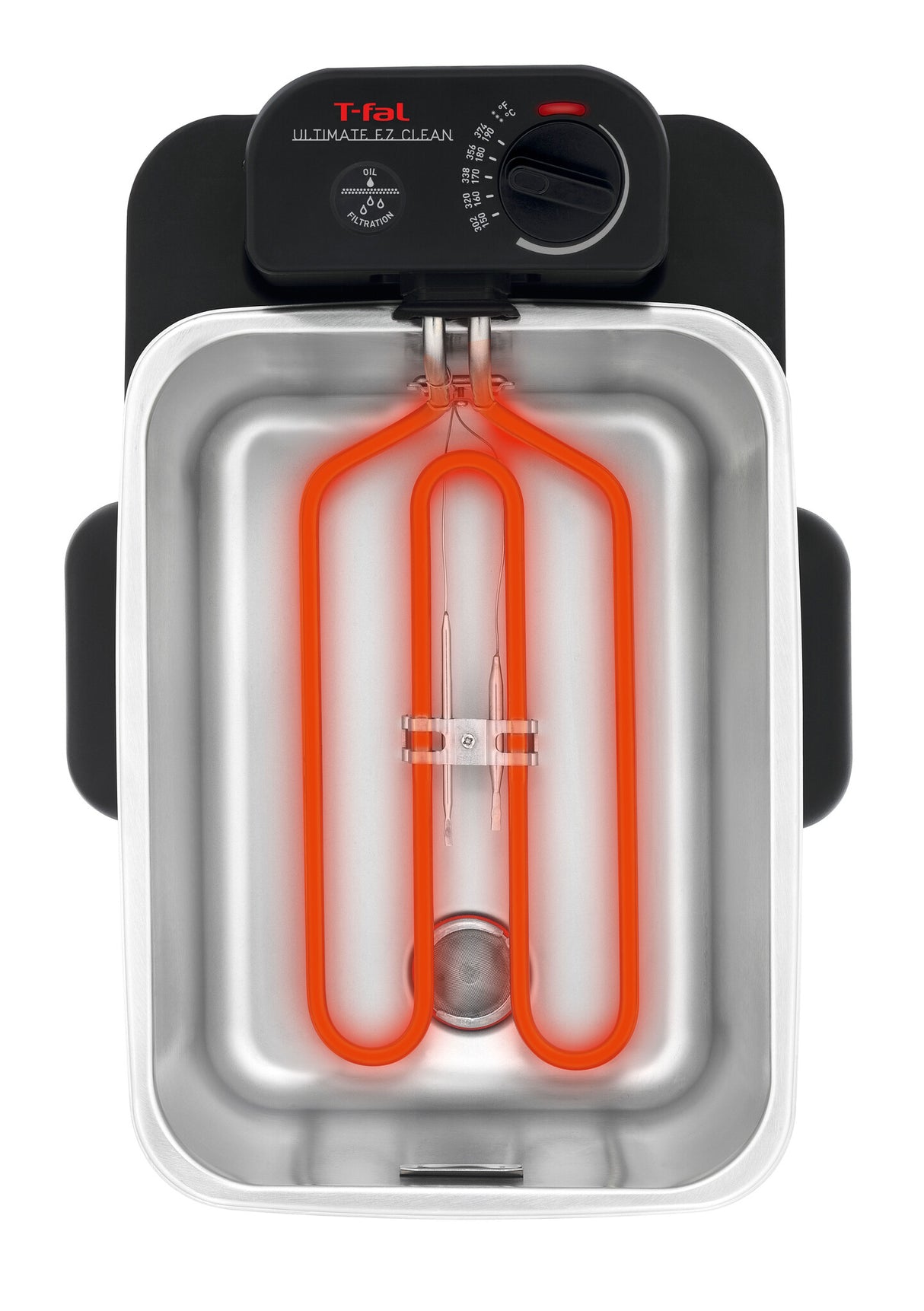 Tefal Oleoclean Pro Inox & Design FR8040 Enkelt 3,5 L 2300 W Sort, Rustfrit stål