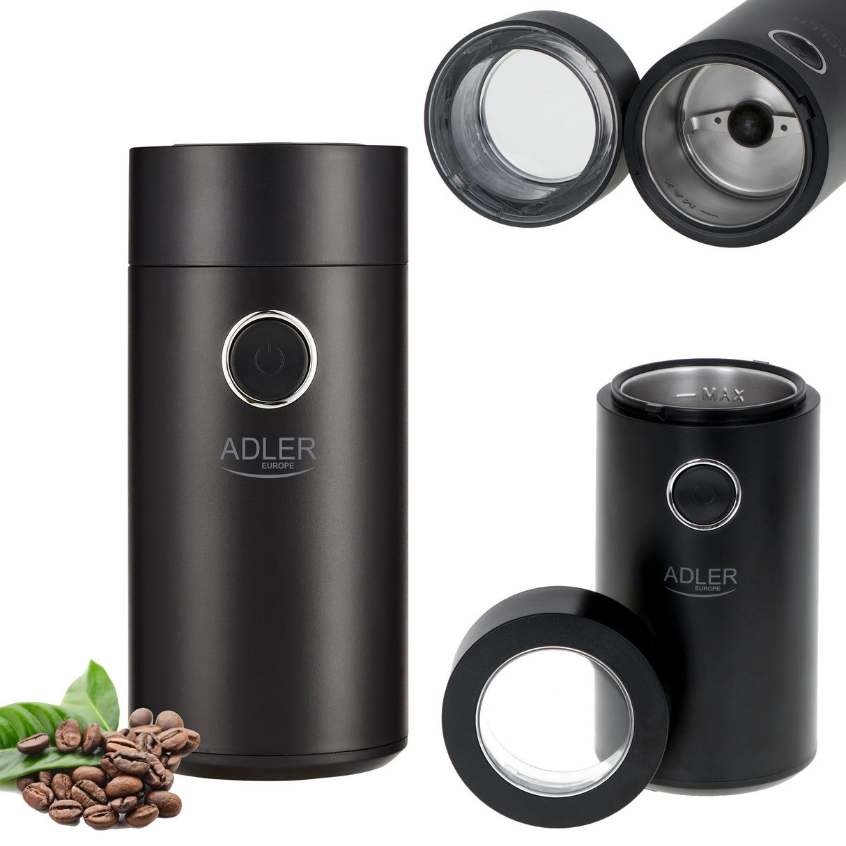 Adler AD4446BS kaffemølle 150 W Sort