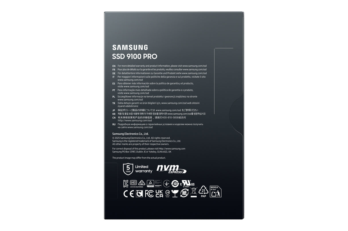 Samsung 9100 PRO Solid state-drev 4TB M.2