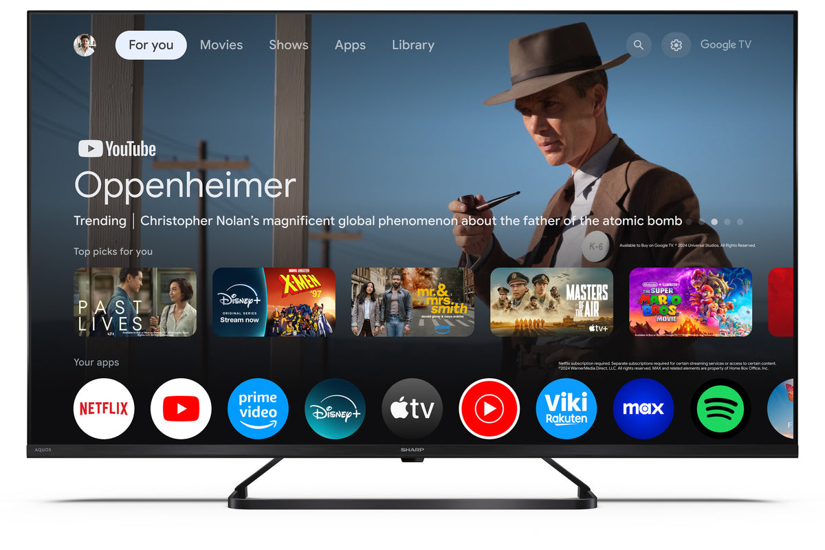 Sharp | 43HP6265E | 43 | Smart TV | Google TV | UHD | Black