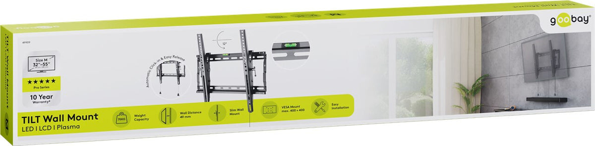 Pro TV wall mount TILT (M) 43 - 100 up to 75kg