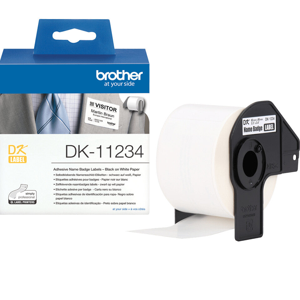 Brother DK-11234 print etiket Hvid Selvklæbende printeretiket