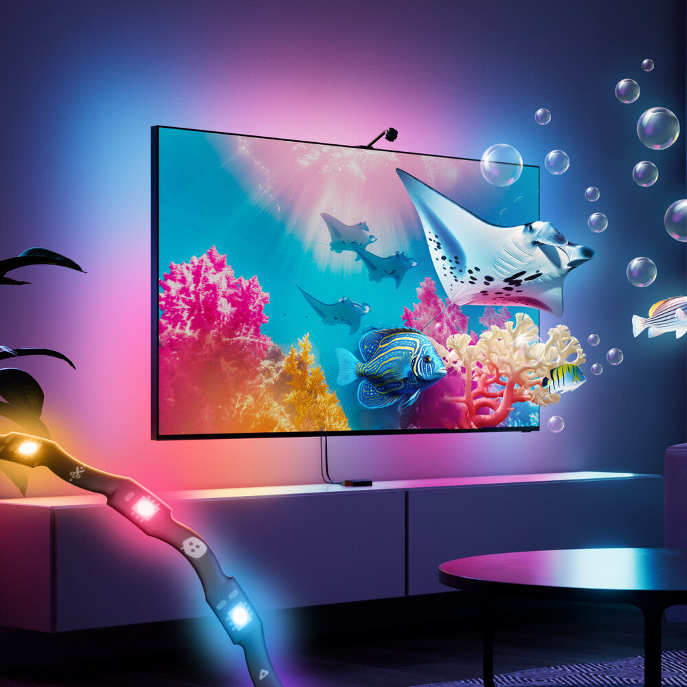 Nanoleaf 4D V2 TV Screen Mirror + Light Strips Kit (for TV & Monitor up to 65'') | 24 W | Multicolor RGB