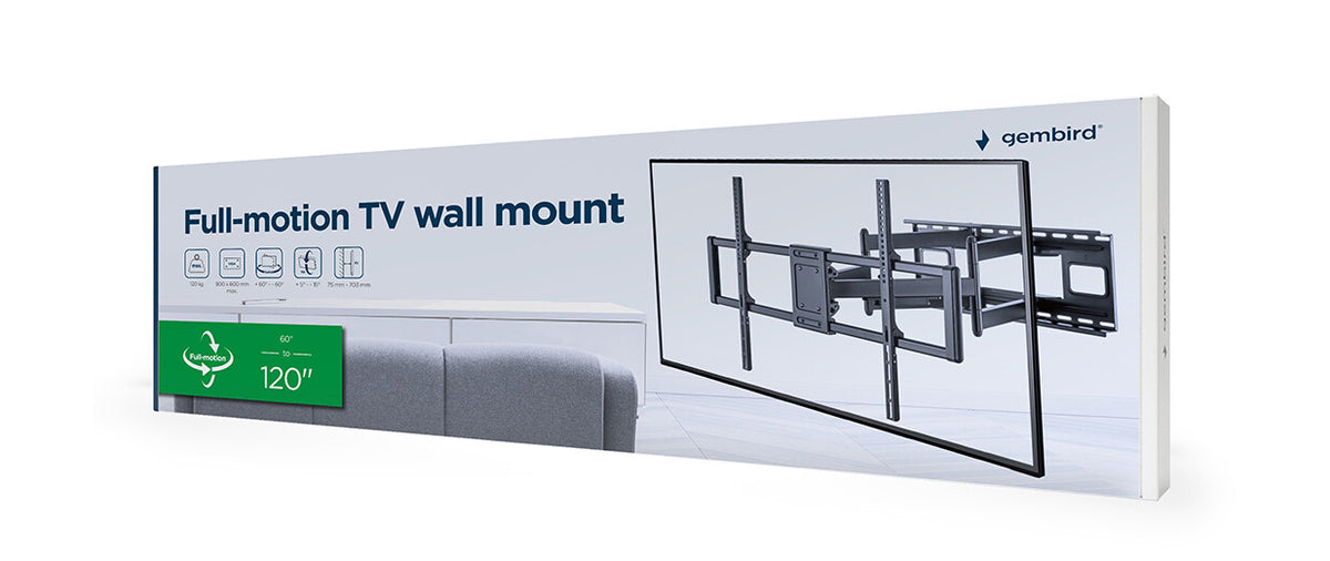 Gembird WM-120ST-01 TV mount/stand 3.05 m (120") Black
