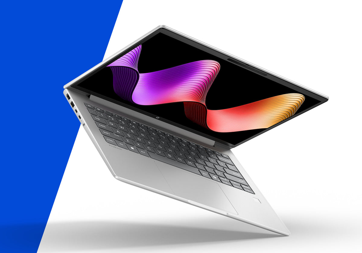HP DX0M8AT laptop Intel Core 5 35.6 cm (14") WUXGA 16 GB DDR5-SDRAM 512 GB SSD Wi-Fi 7 (802.11be) Windows 11 Pro AI PC Silver