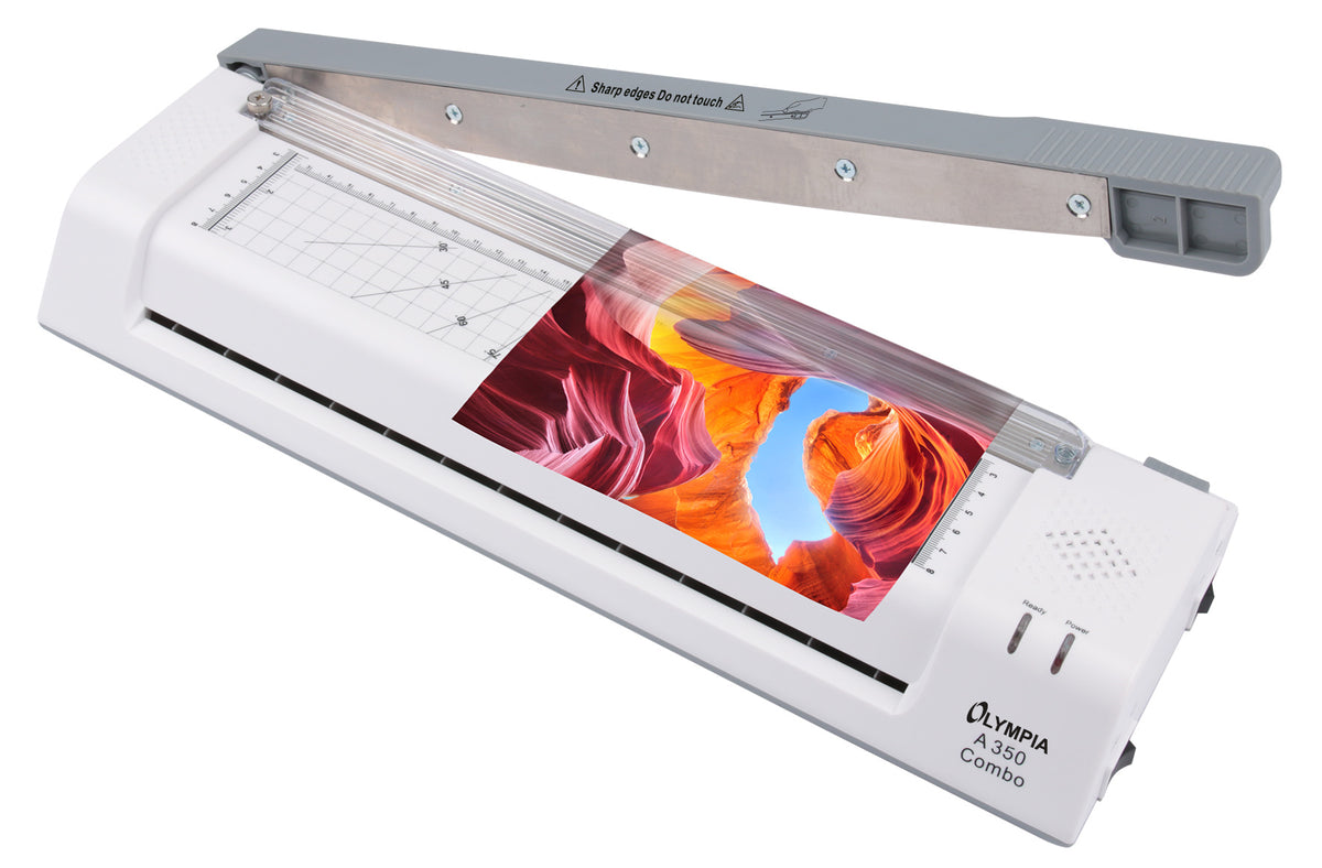 Olympia A 350 Combo Lamineringsmaskine til kold- eller varmlaminering A3 Hvid