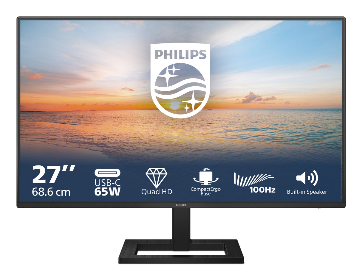 Philips 1000 series 27E1N1600AE/00 computerskærm 68,6 cm (27") 2560 x 1440 pixel Quad HD LCD Sort