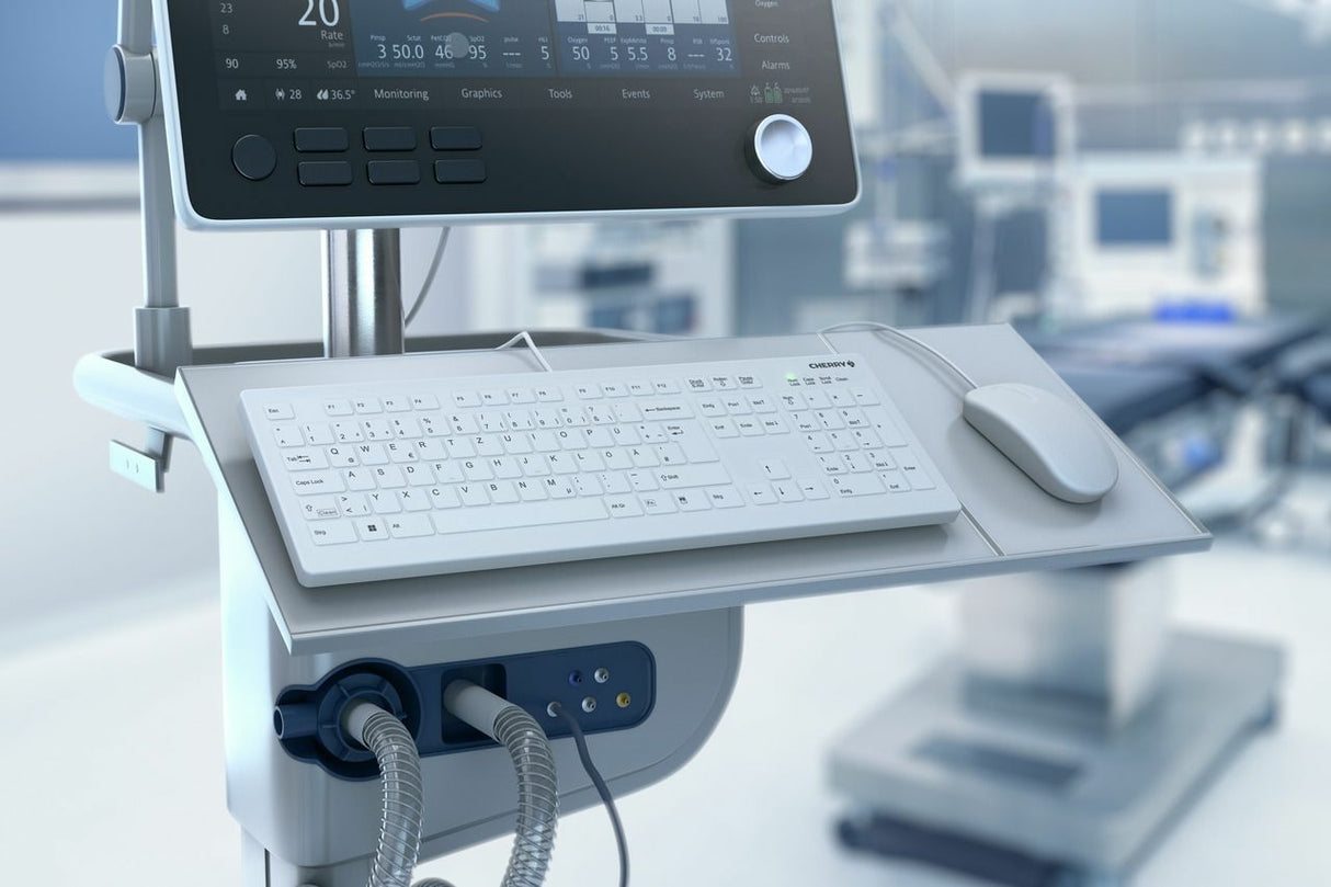 CHERRY AK-C8112 tastatur Medicinsk USB QWERTY Nordisk Hvid