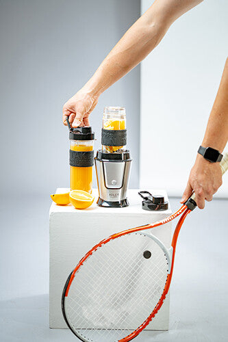 Adler AD 4081 blender 0,57 L Sportsblender 800 W Sort, Rustfrit stål, Gennemsigtig