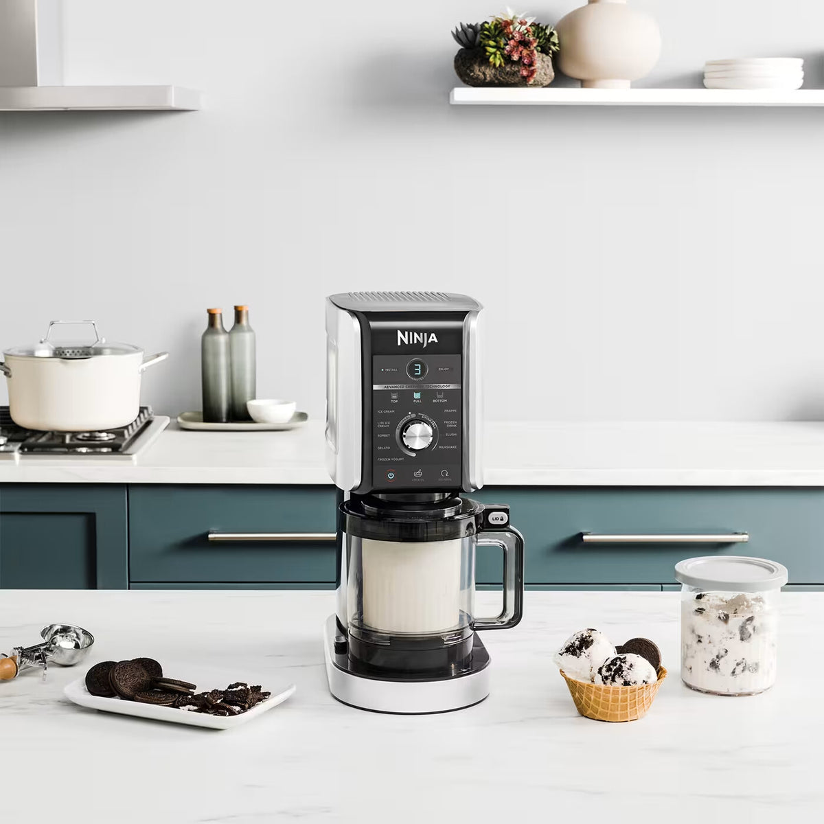 Ninja CREAMi Deluxe 0,709 L 800 W Sort, Sølv