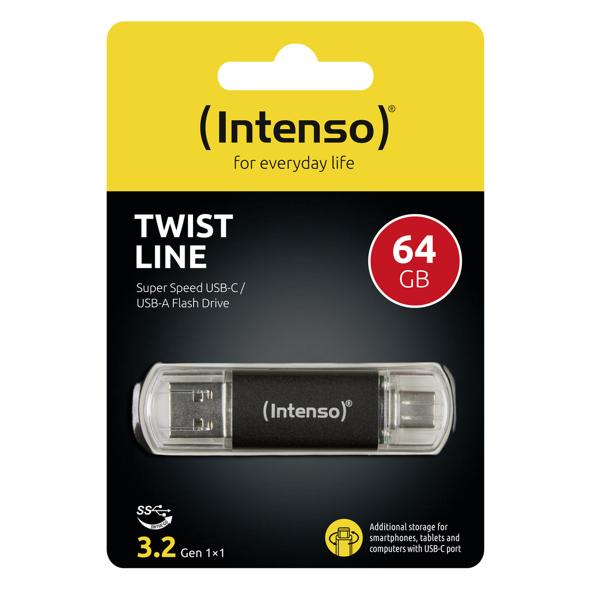 Intenso 3539490 USB Flash Drive 3.2 64 GB Twist Line