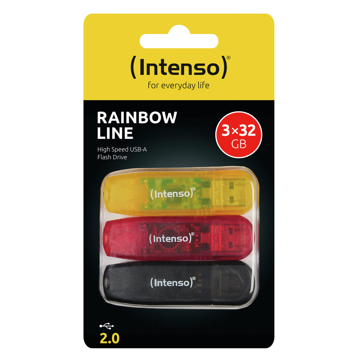 Intenso 3502483 USB Flash Drive 2.0 3x32GB Rainbow Line