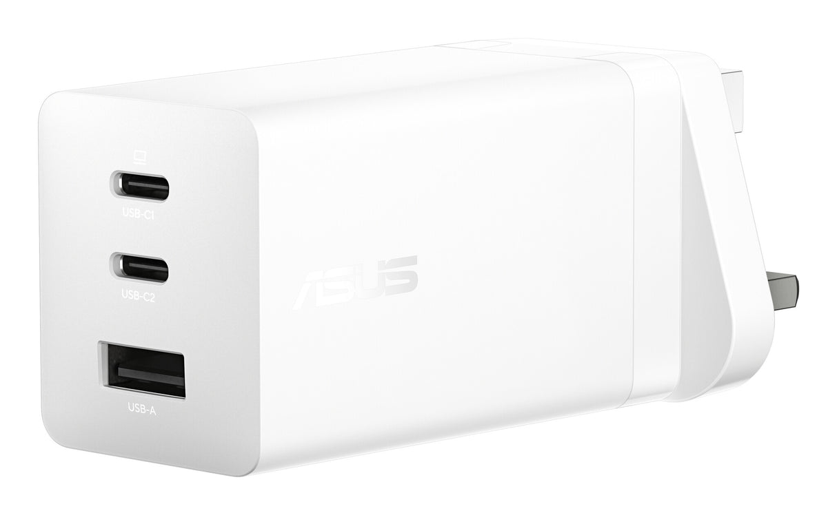 ASUS 100W USB-C GaN Charger Universel Hvid Vekselstrøm Hurtig opladning Indendørs