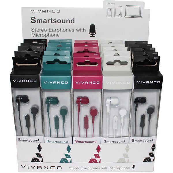 Vivanco 38899 hovedtelefoner/headset Ledningsført I ørerne Opkald/musik Flerfarvet