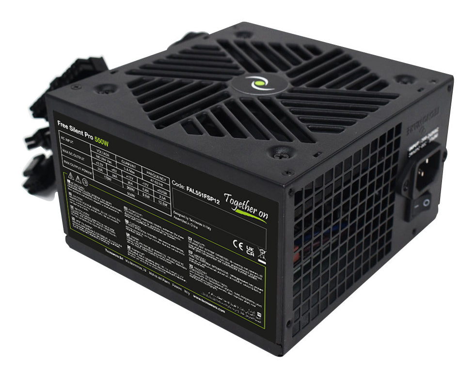 Tecnoware Free Silent PRO 550 enhed til strømforsyning 550 W 20+4 pin ATX ATX Sort